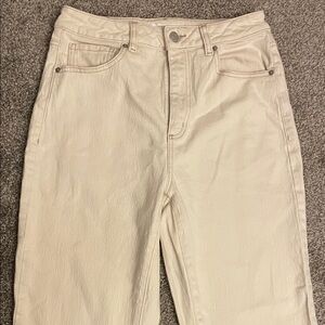 Dynamite Women's Straight Leg Cream Jeans